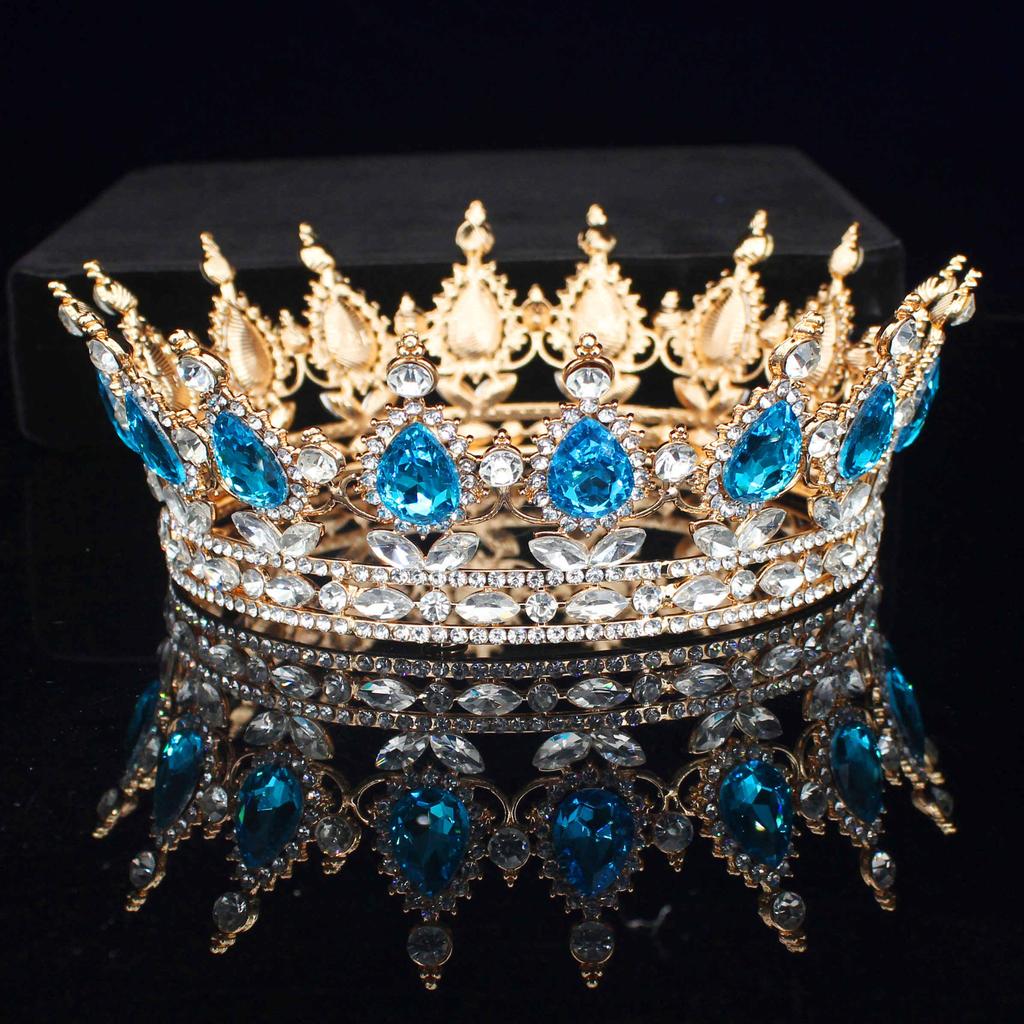 Кристалл Королева Король Диадемы и Короны Свадебная Диадема Для Невесты Женщины Головной Убор Украшения Для Волос Свадебные Украшения На Голову Аксессуары