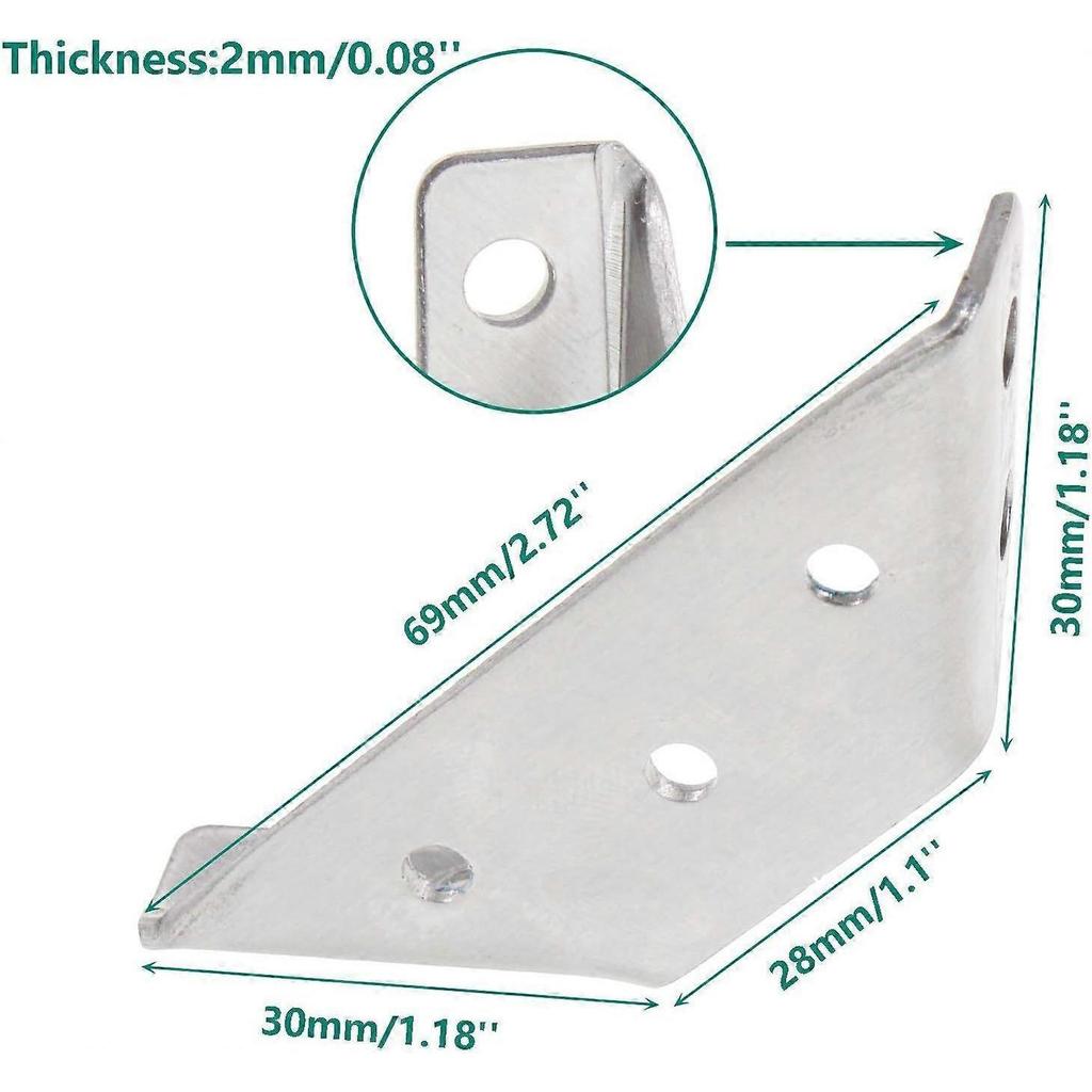 Stainless Steel Corner Bracket,Angle Code Corner Braces Multi-Angle Joint