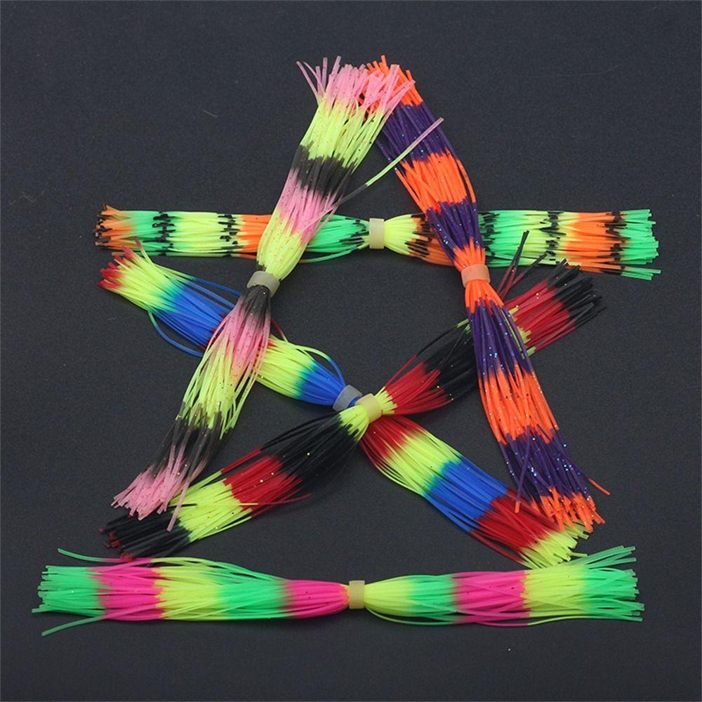 Fly Tying Material Buzzbaits Spinner 50 Strands Jig Squid Skirt Baitfish Silicone Skirts  Jig Lures