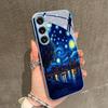 Стеклянный чехол для телефона с узором «Синее звездное небо» для Samsung Galaxy S26 S25 S24 S23 S22 S21 S20 fe/plus/Ultra Противоударный