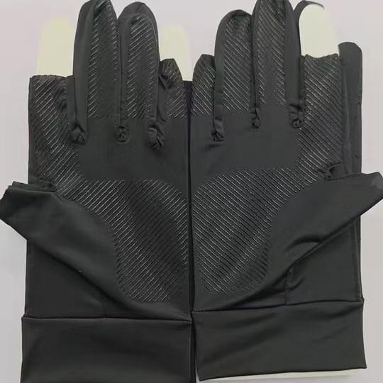 Custom Ice Silk Summer Gloves, Unisex Breathable Quick-Dry UV Protection Commuter Sunscreen Gloves
