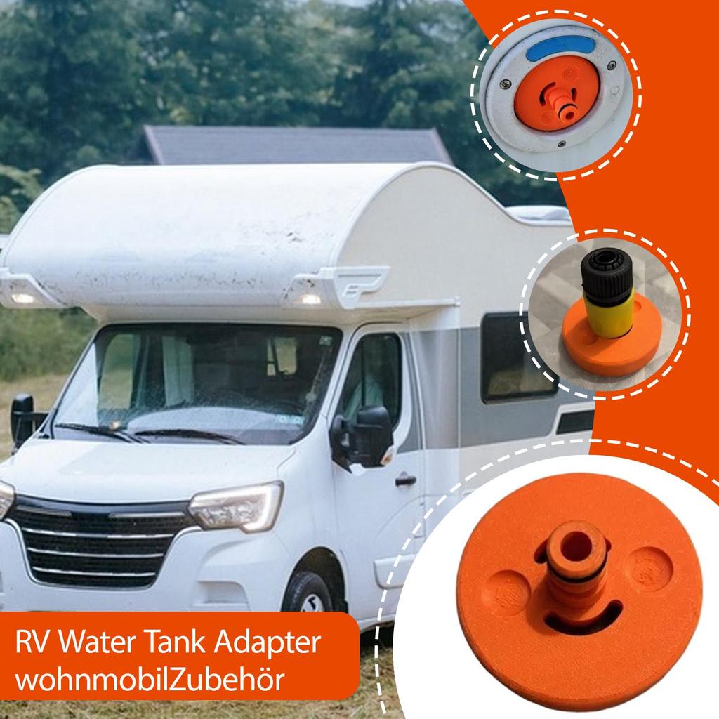 Rv Fresh Water Inlet Leak Proof Water Tank Replacement Adapter Filler Hatch Cap for City Connection Vehicle Boat Trailer Outdoor