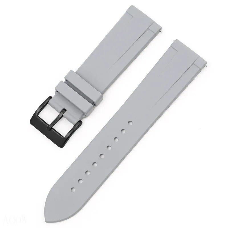 Премиум-ремешок из фторкаучука, быстросъемный ремешок для Omega Rolex Seiko, пряжка из нержавеющей стали, 20/22 мм, ремешок для часов, браслет для мужчин и женщин