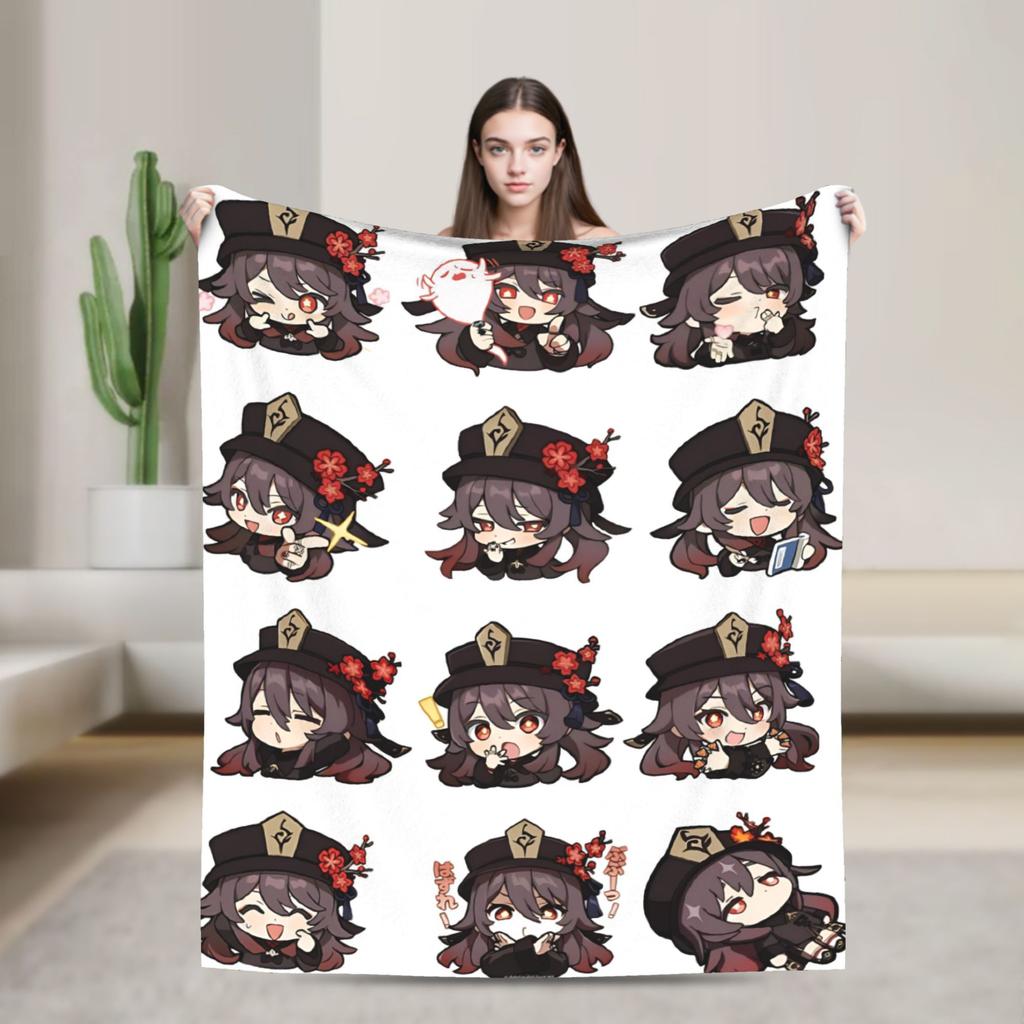 Genshin Impact Diluc Game  Warm Soft Blanket  Camping Plush Throw Blanket Graphic Bedroom Flannel Bedspread Sofa Bed Cover