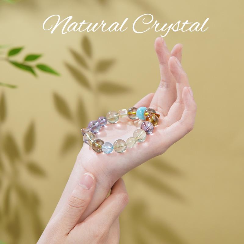 Rainbow Multi-Treasure Crystal Beaded Bracelet Luxury Vintage Design Exquisite High-End White Sailor String for Gift