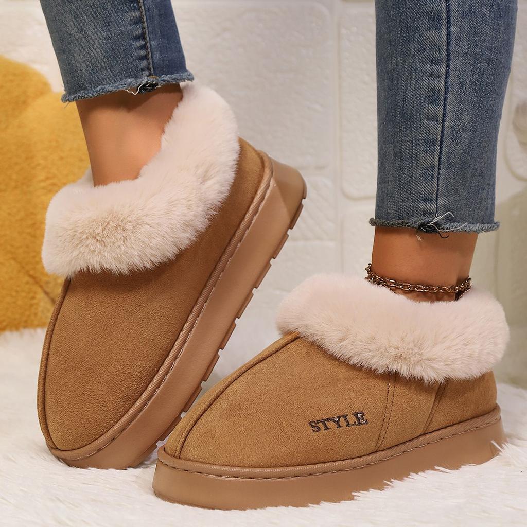 Роскошные удобные теплые зимние тапочки на флисовой подкладке для пары - Элегантные, теплые и удобные, толстая подошва для дома
