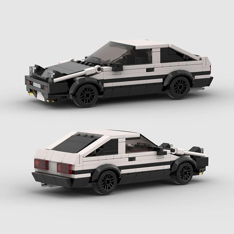 Городской автомобиль Скоростной гонщик MOC Ae86 GT-Apex Модель автомобиля Конструктор Кирпич Гонки Initial D Суперкар Гараж Рождественский подарок Игрушки