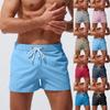 Мужские плавки, быстросохнущие пляжные шорты с карманами на молнии и сеткой
