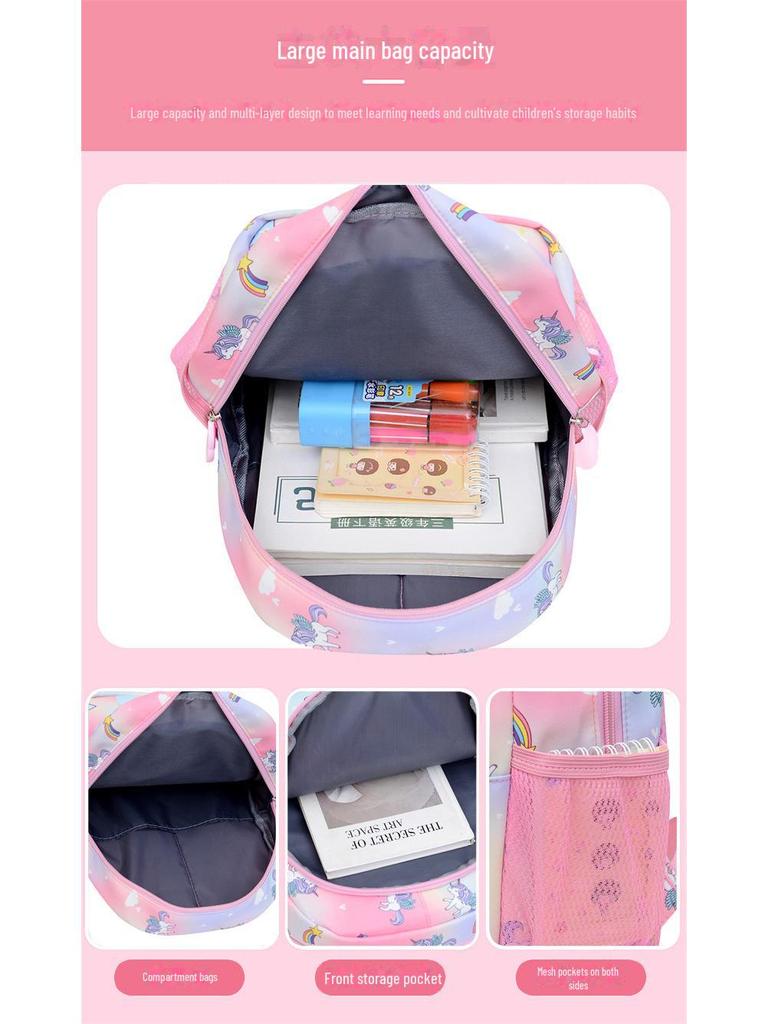 Милый рюкзак для детского сада с единорогом для девочек - большая вместимость, модный мультяшный дизайн
