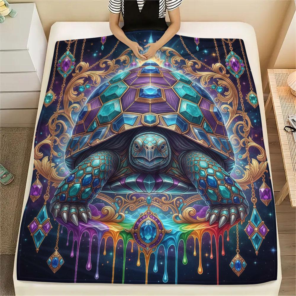 1Pc Enamelinsects Print Flannel Blanket, High quality Comfortable for All Seasons, Home Decor, Warmth and Comfort, Perfect for Christmas Gifts