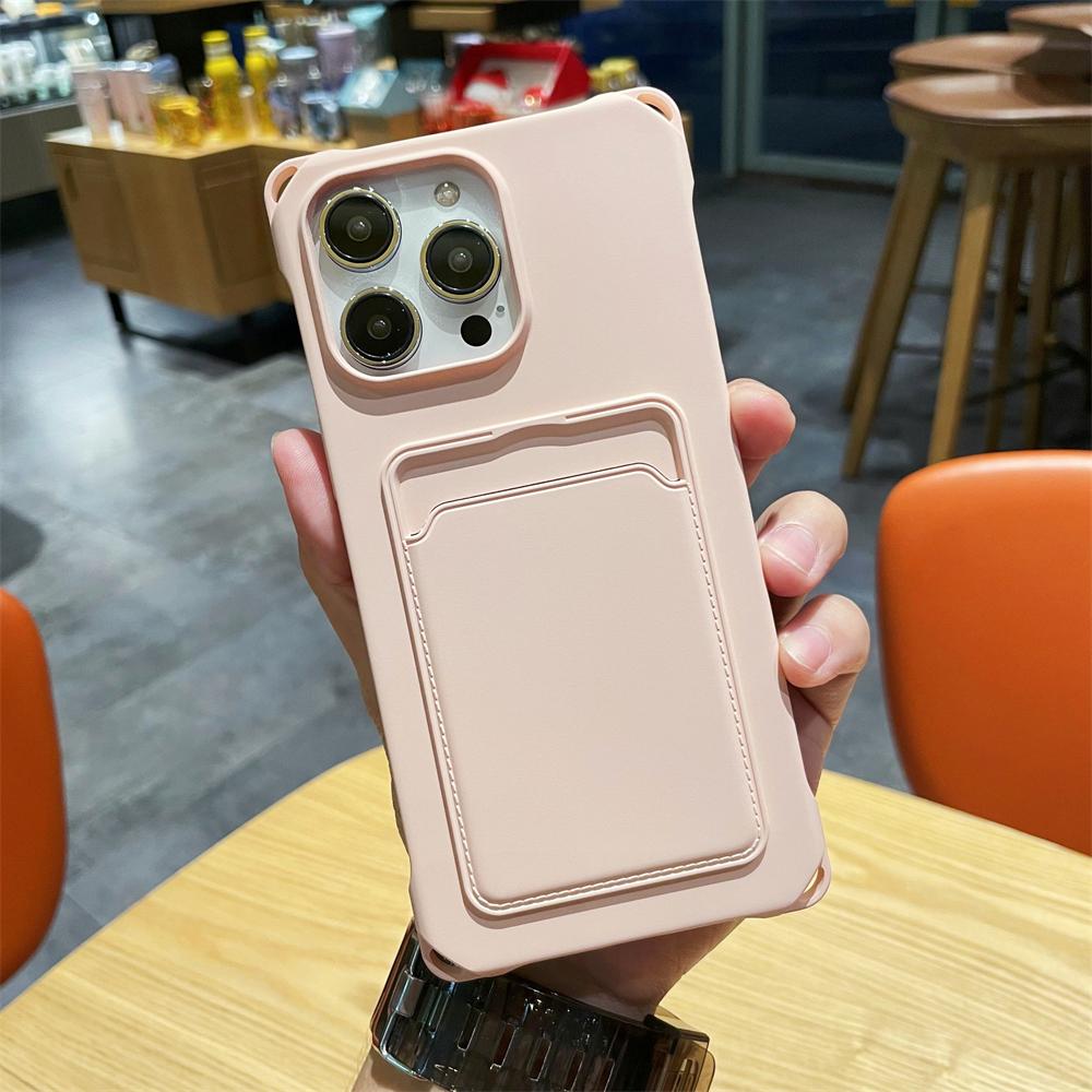 Однотонный квадратный матовый чехол из ТПУ с отделением для карт для iPhone 16 Pro Max 15 Pro 14 13 12 11, защита линз, противоударный мягкий чехол для телефона