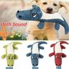 Pet Chew Toys Interactive Cartoon Animal Plush Alligator Shape Dog Sound Toy Gnawing Grinding Teeth Training Supplies