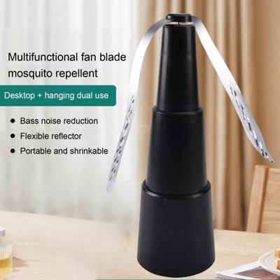 Вентилятор от мух с отражающей полосой, перезаряжаемый через USB, для кемпинга, рыбалки, пикника, настольный вентилятор для еды, портативный, тихий, складной, вентилятор-спиннер от мух