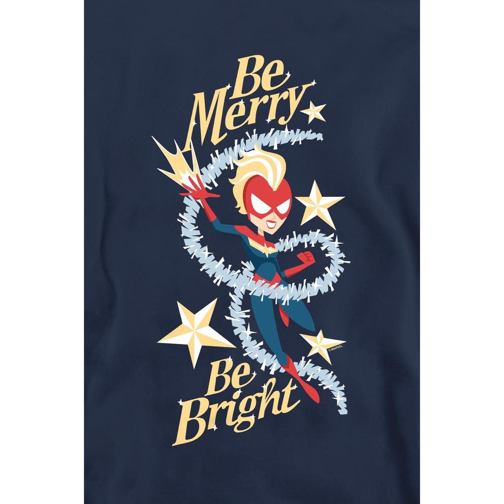 Captain Marvel Unisex Adult Be Merry Be Bright Sweatshirt