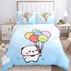 Balloons Cute Bear Print 3Pcs Bedding Setduvet Cover With 2 Bedropillowcase Home Birthday Gift