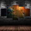 Ancient Egypt Queen Headdress Cleopatra Scene 5 Piece Five Panel Wall Canvas Print Modern Art Poster Picture Home Decor Gift For Him For Her