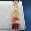 Dice Cherry Keychain Pendant Luxury Bag Pendant Keychain Creative Versatile Backpack Decoration Accessories Gifts