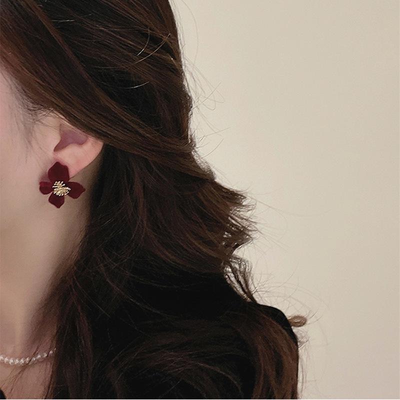 Элегантные женские серьги в корейском стиле с бантиком и бусинами, игла из серебра 925 пробы