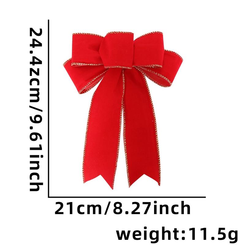 Красные Рождественские Ленты Банты Подвесные Украшения Бант Подарок Украшения для Рождественской Елки Декор для Рождественской Вечеринки Новый Год