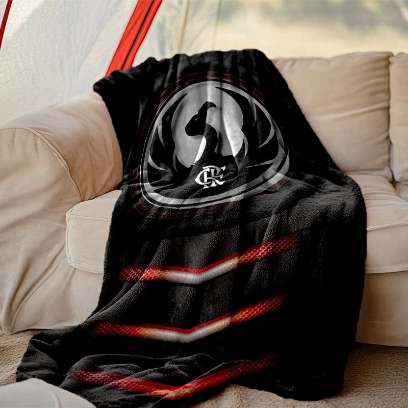 Rangers FC Pattern Blanket, Cozy Blanket for All-Season Comfort on Sofas, Beds, Office, Car, Camping and Travel