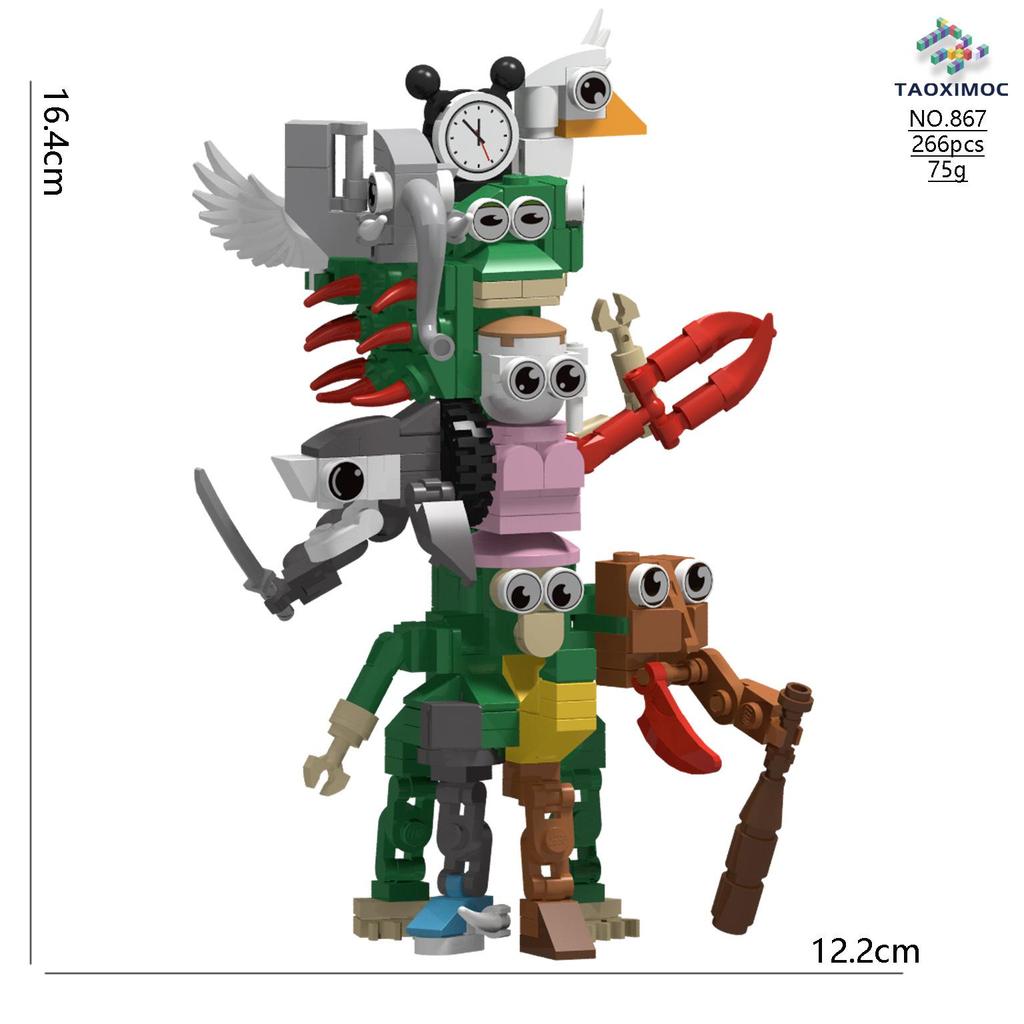 Cross-Border AI Fusion Monster Doll: Classic Mountains & Seas Stick Figure Assembly Toy for Kids
