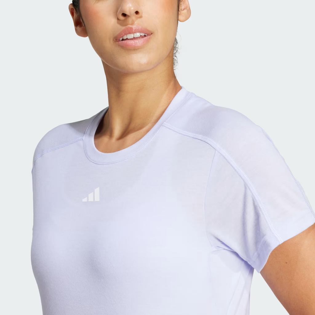 adidas Женская футболка с логотипом, круглым вырезом и коротким рукавом, белая JC9532