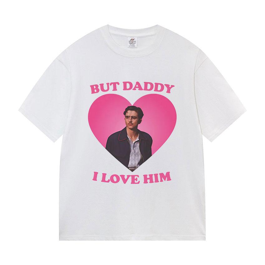 I Love Him Timothe Chalamet Graphic T Shirts Unisexs Vintage High Quality Fashion Tshirt Summer Clothing Oversized Cotton Tshirt