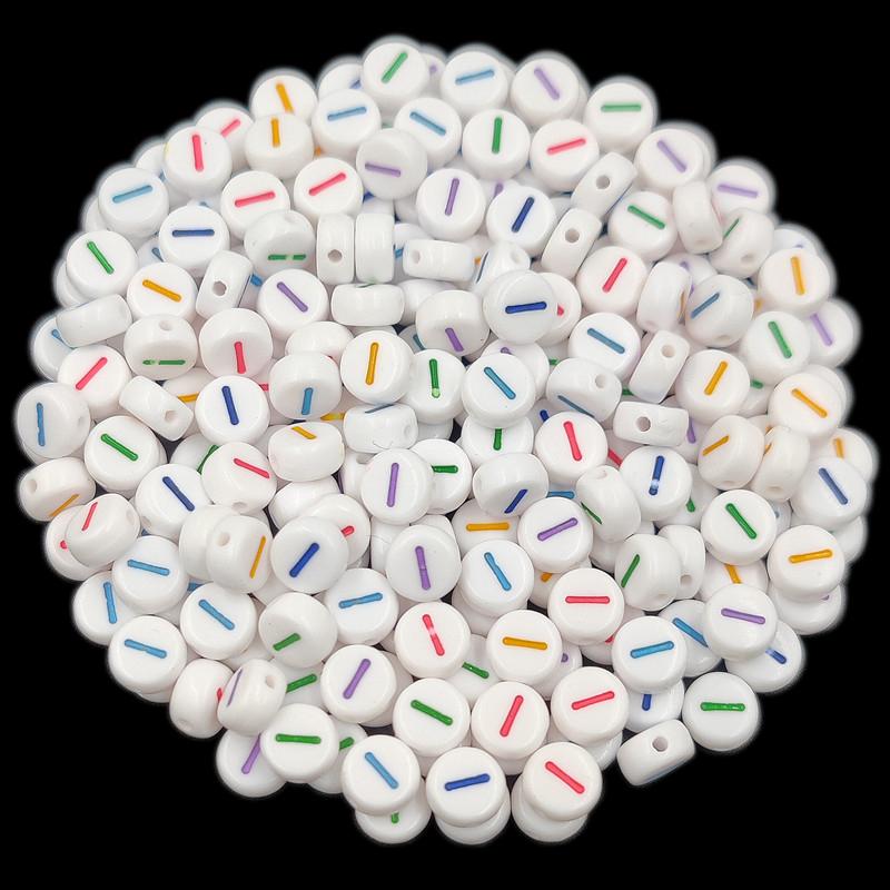 Товары для домашней вечеринки, 50 шт., 7 мм, красочные буквы, оптовая продажа, свободные бусины, изготовление ювелирных изделий, ожерелье, браслет, сделай сам, для кулона