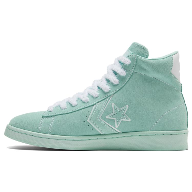 Converse Cons Pro Leather Hometown Comfortable Non-Slip Durable Lightweight High-Top Skate Shoes Unisex Skate Shoes Aqua-Green 171228C
