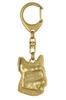 French Bulldog, Frenchie II - Gilded Key Ring with Dog, Handbag Decoration, Luxury Accessory by Art-Dog Brand