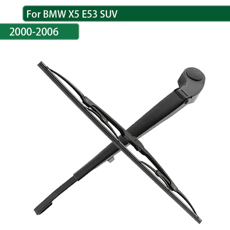 For BMW X5 E53 SUV 2000-2003-2006 Rear Wiper Blade Arm Set Rear Window Windshield