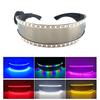 LED Visor Glasses with Multiple Flashing Modes Halloween Eyewear Cosplay Party Sunglasses Festival Celebration Glasses