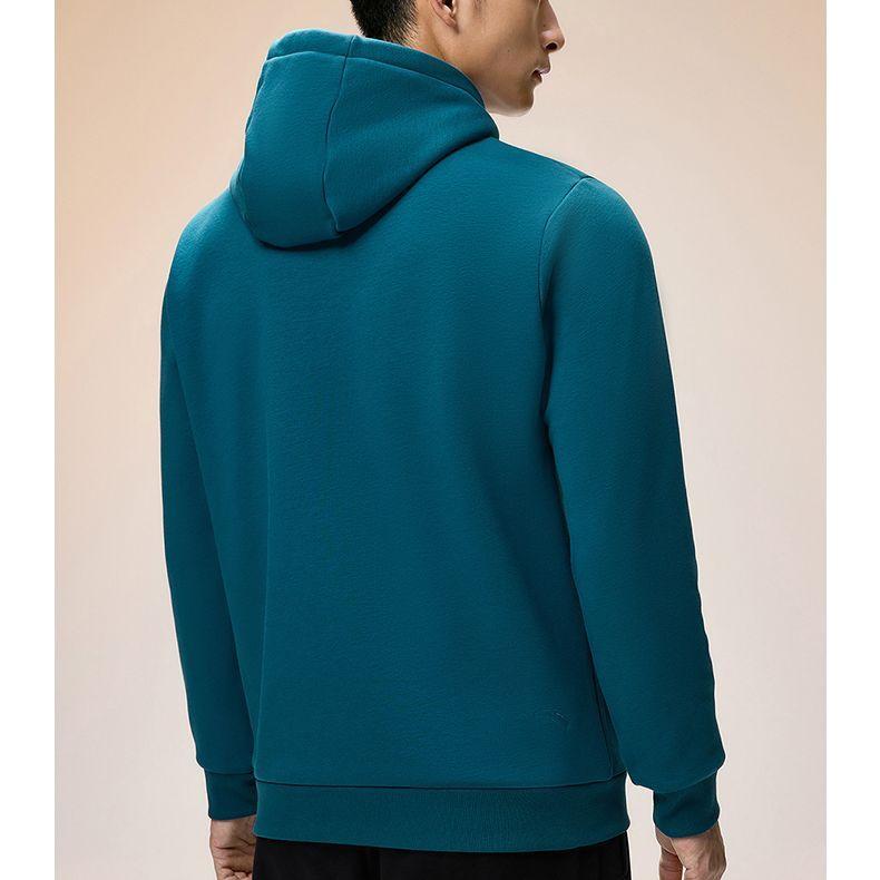 Anta Толстовка с капюшоном из флиса с принтом букв, мужская, матросская, синяя 152341738N-2