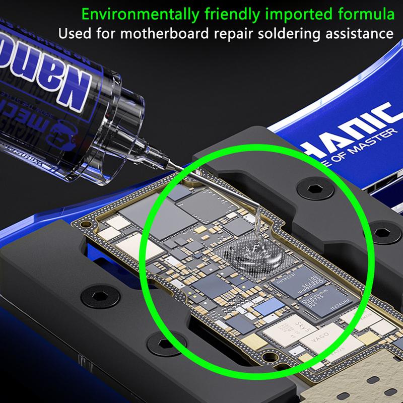 Паста-флюс M35 Nano 10 куб. см, высокопроизводительная, с 3 иглами, для пайки при ремонте материнских плат мобильных телефонов