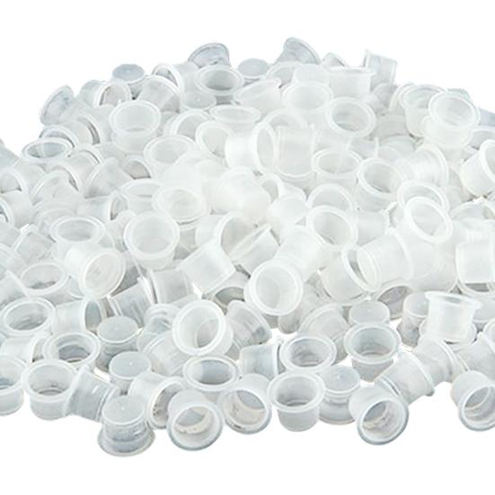 100 шт., маленькие, средние, большие прозрачные белые пластиковые чашки с чернилами для татуировки, принадлежности для держателей