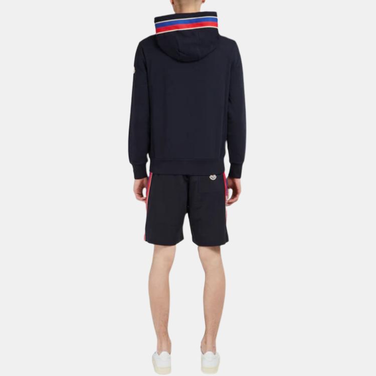 Moncler Solid Color Casual Hooded Zip-Up Long Sleeve Jacket Men jackets Blue 8G00054899YE778
