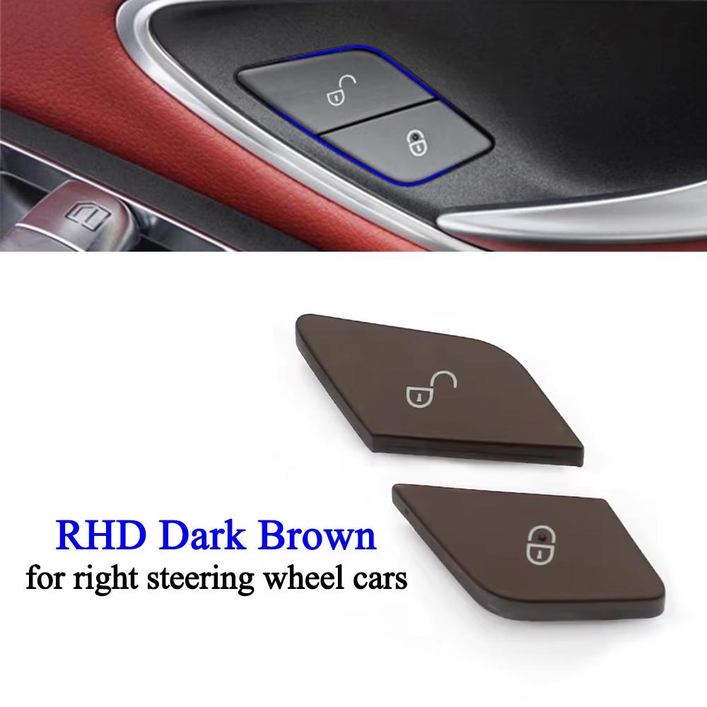 LHD RHD For Mercedes Benz C EQC GLC V Class W205 N293 W253 W447 Car Interior Central Door Lock Unlock Switch Button Cover