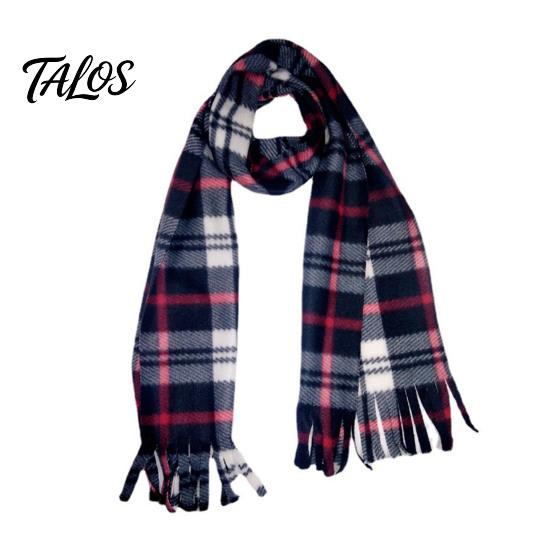 Warm Lightweight Velvet Scarf Double Sided for Kids, Soft Thickened Plaid Neck Warmer Unisex Winter Boys and Girls, Comfortable Wrap Outdoor