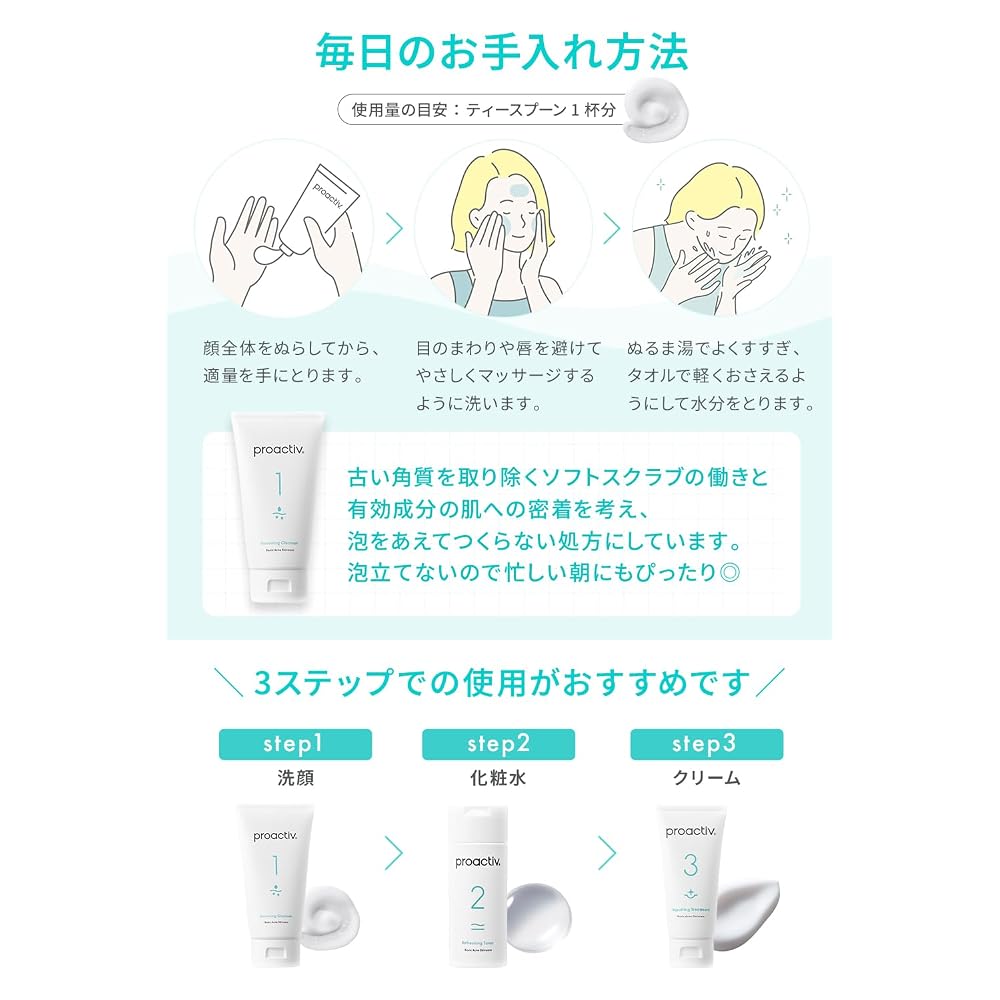 [For rough and oily skin. Prevents acne.] Proactiv Medicated Renewing Cleanser 120g x 1 bottle