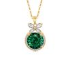 Fine Silver Nera Pink Cushion Solitaire Pendant Chain Diamond Rhodium 14K Gold Plating Platinum Religious Style Rose