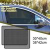 2PCS Car Side Window Sun Shades Stickers Sun Protection Window Sunscreen Cover Black PVC Sunshade With Small Holes Side Blocks