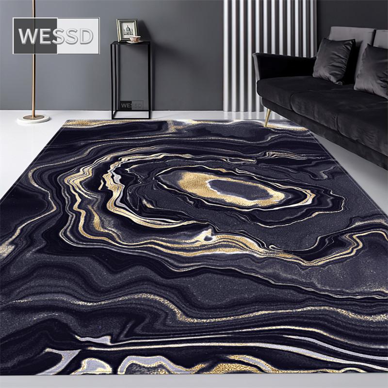 Скандинавские черные золотые мраморные роскошные ковры для гостиной, спальни, мягкие водопоглощающие коврики для ванной комнаты, коврик для прихожей, 3D ковер