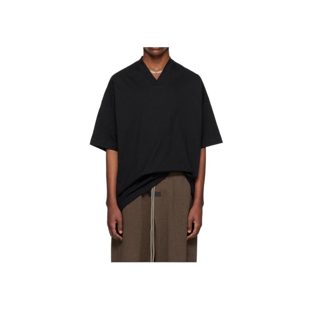 Fear of God Essentials Футболка с V-образным вырезом Весна/Лето 2024 'Черный' Унисекс 125SU244210F