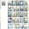 50pcs/pack Retro Dreamy Material Paper Illusion Scrapbook Background DIY Decorative Stickers Dark Castle