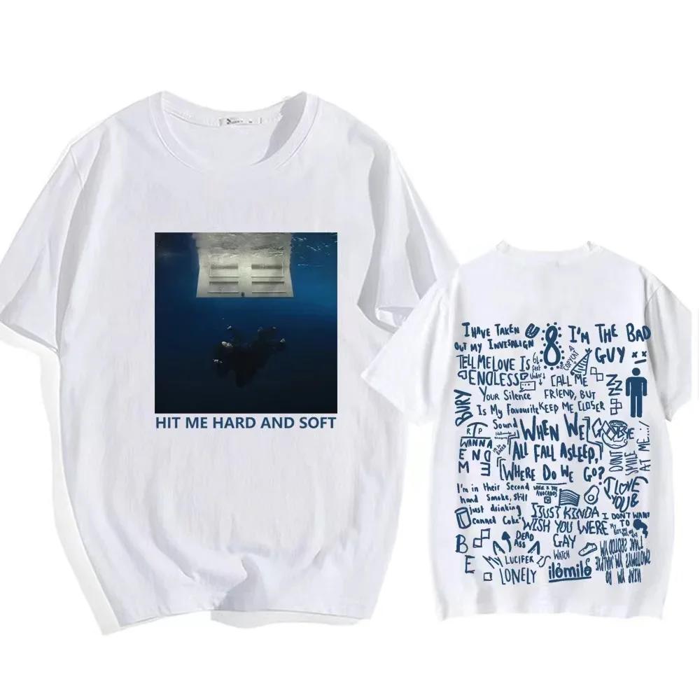 Футболка Hit Me Hard And Soft 2024 World Tour Printed из хлопка, свободная, удобная, с коротким рукавом, B Sister Harajuku, женская, унисекс, уличная