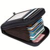 1pc Men's Slim Zippered Card Holder Wallet with Coin Pocket - Lightweight Durable Business Design for Daily Commute & Essentials Organization