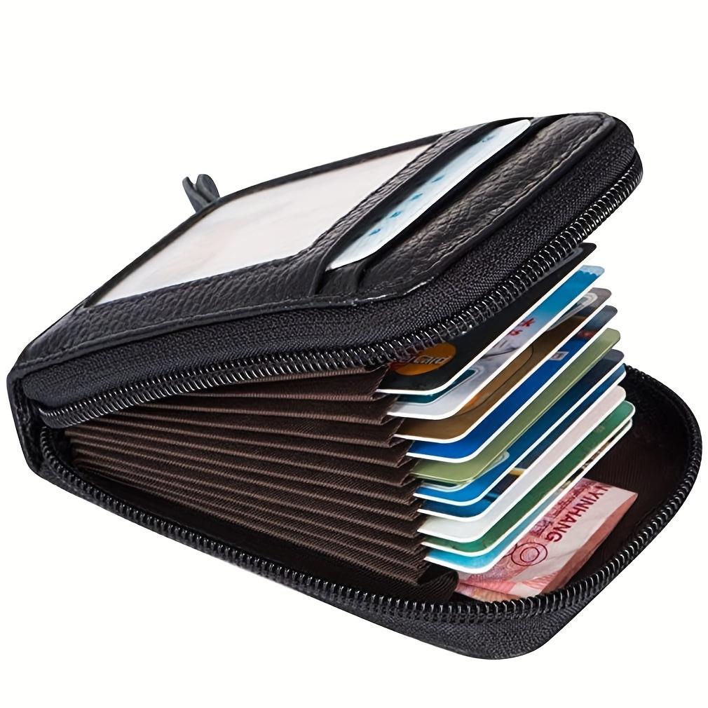 1pc Men's Slim Zippered Card Holder Wallet with Coin Pocket - Lightweight Durable Business Design for Daily Commute & Essentials Organization
