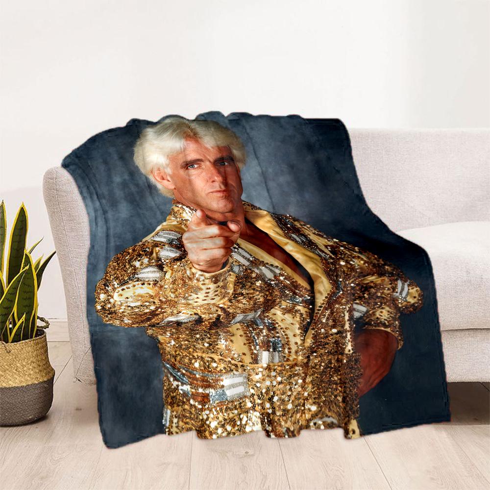 Ric Flair2 Blankets are suitable for living rooms,making them an ideal choice for outdoor travel and gifts.