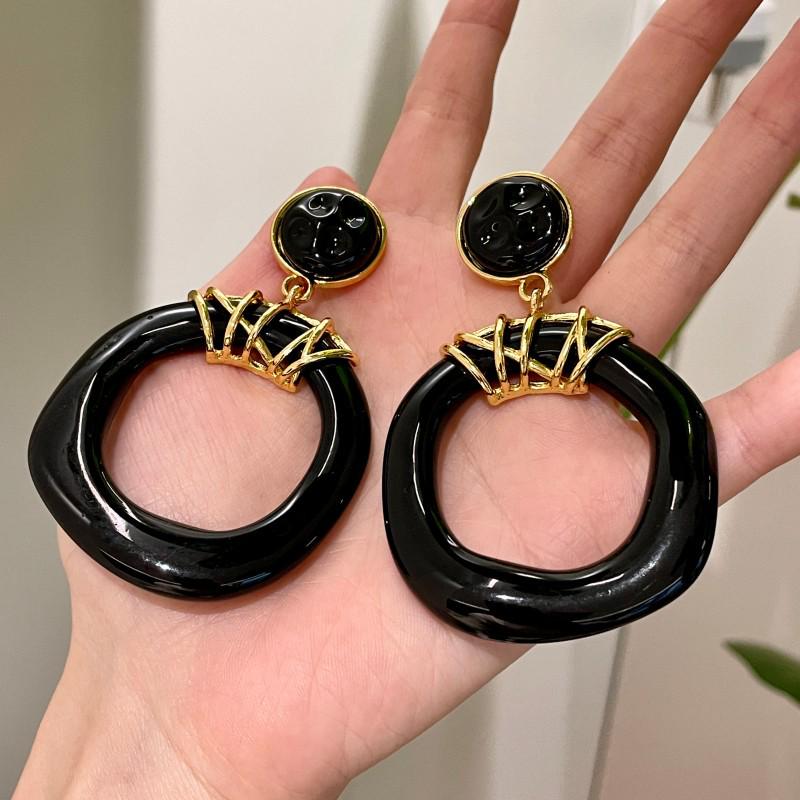 Винтажные Серьги-Гвоздики Черная Серия Игла из Серебра 925 Минималистичные Высококлассные Аксессуары с Индивидуальностью для Женщин