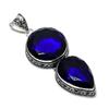 Красивый кулон с синим сапфиром, серебро 925 пробы — дизайн ручной работы, повседневные украшения, уникальные подарки на день рождения с синим сапфиром